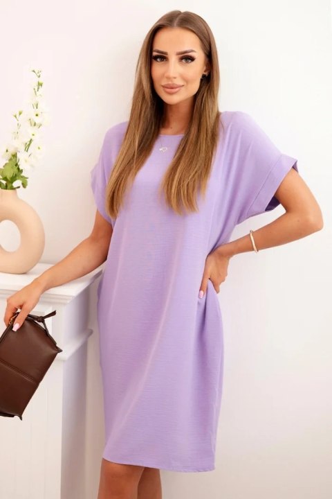 Sukienka z kieszeniami jasno fioletowa