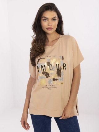 Bluzka CLM-BZ-1701.81 camelowy L/XL