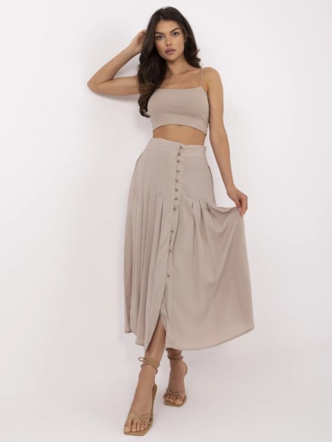 Spódnica D73761M50187B ciemny bezowy S