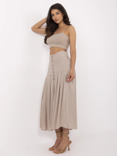 Spódnica D73761M50187B ciemny bezowy S