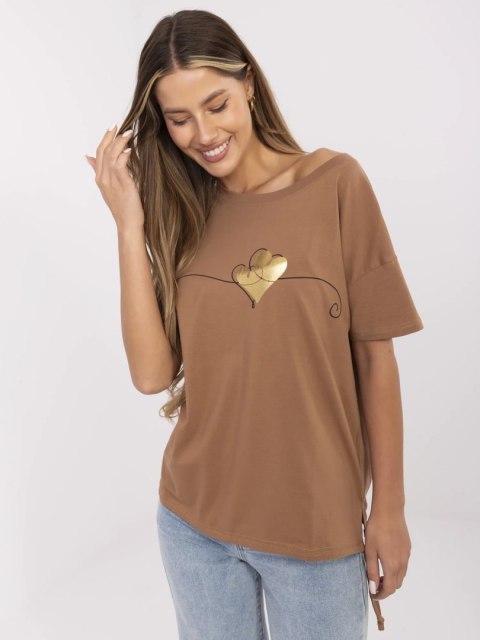 T-shirt CLM-TS-1017.03 jasny brązowy S