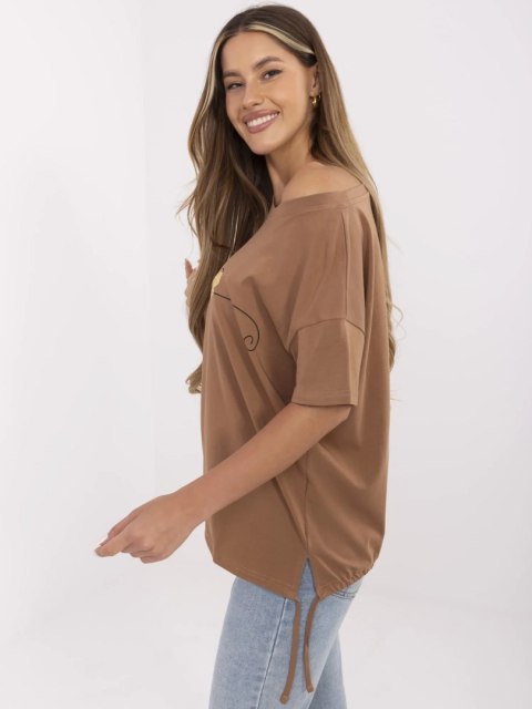 T-shirt CLM-TS-1017.03 jasny brązowy S