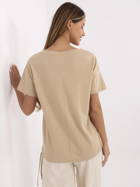 T-shirt CLM-TS-1019.79 camelowy S