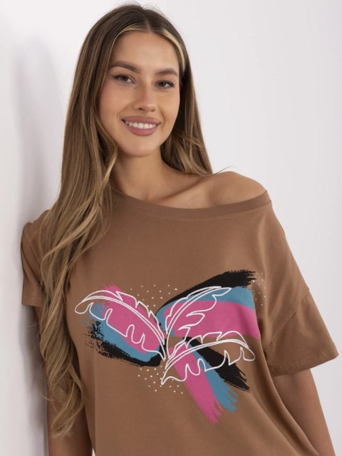 T-shirt CLM-TS-1019.79 jasny brązowy L