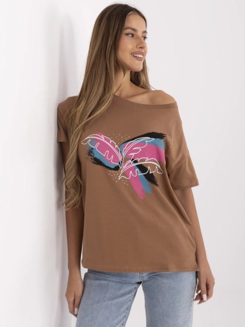 T-shirt CLM-TS-1019.79 jasny brązowy S