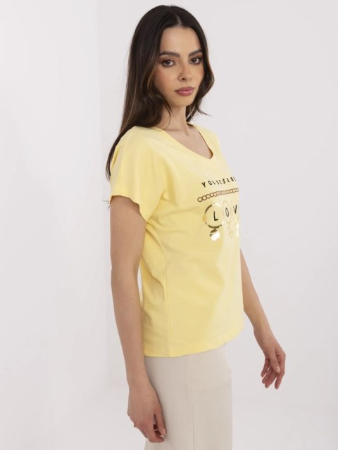 T-shirt CLM-TS-1729.86 żółty L