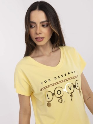 T-shirt CLM-TS-1729.86 żółty XL