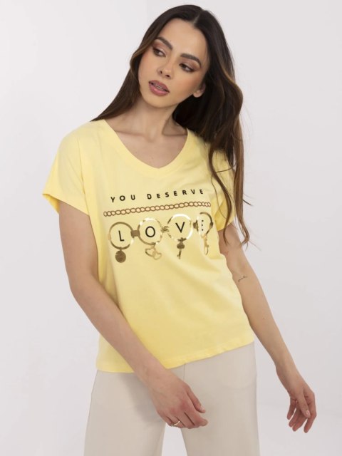 T-shirt CLM-TS-1729.86 żółty XL