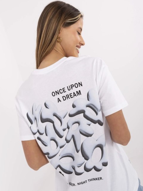T-shirt D12022AC02705A biało-niebieski L