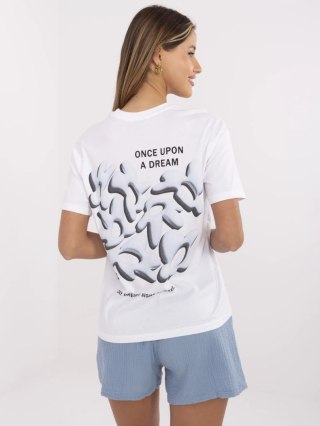 T-shirt D12022AC02705A biało-niebieski XS