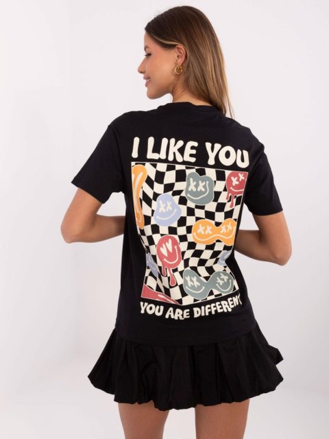 T-shirt D12022AC02645E grafitowy XS