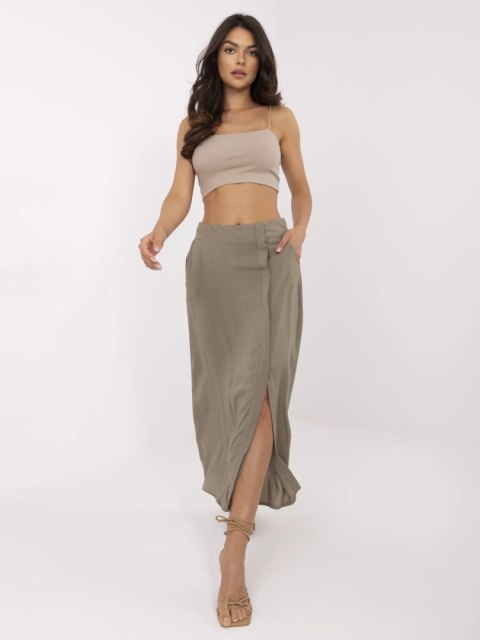 Spódnica D73761M50222A khaki XS
