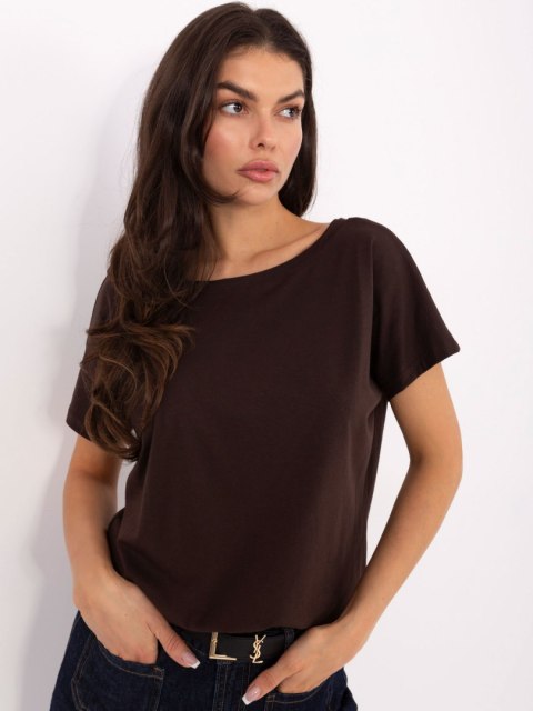 T-shirt RV-TS-4662.04X ciemny brązowy M