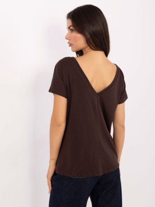 T-shirt RV-TS-4662.04X ciemny brązowy S