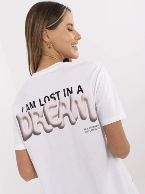 T-shirt D12022AC02705A biało-różowy XS