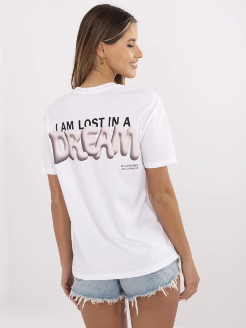 T-shirt D12022AC02705A biało-różowy XS