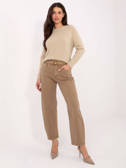 Spodnie jeans VM-SP-J1571-6.08 ciemny bezowy XS