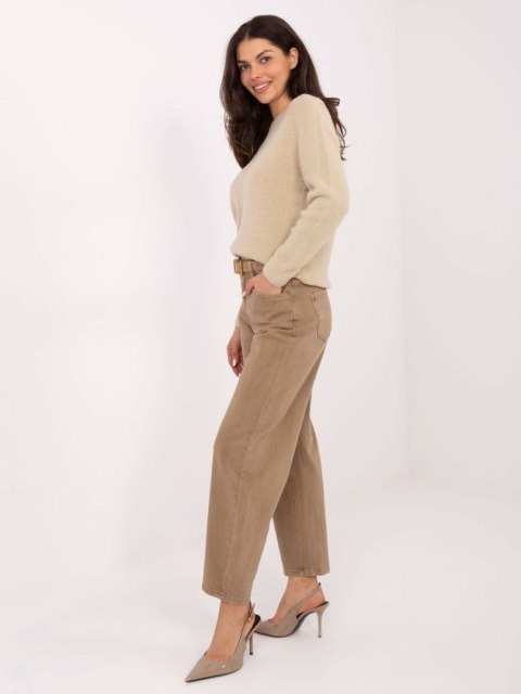 Spodnie jeans VM-SP-J1571-6.08 ciemny bezowy XS