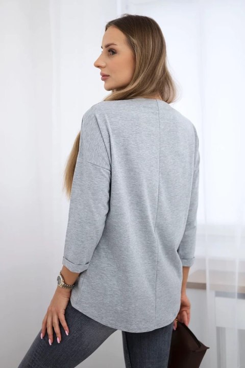 Bluzka z grafiką American Girl szara S/M - L/XL