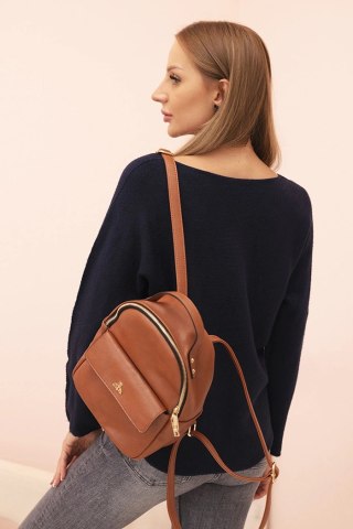 Sweter damska z wiskozą z dekoltem w serek granatowy