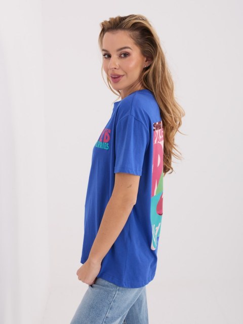 T-shirt D12022AH02645W ciemny niebieski L