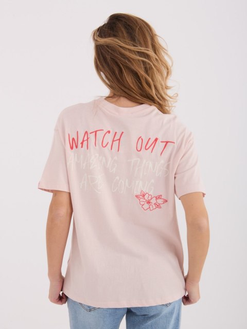 T-shirt D12022M02842A jasny różowy XL