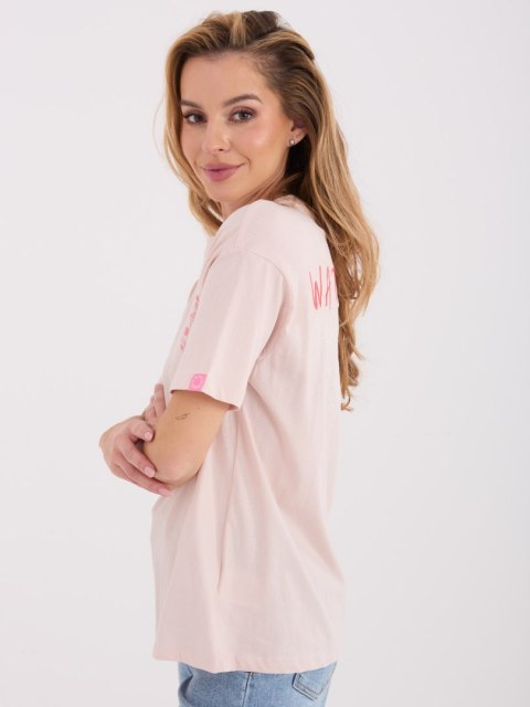 T-shirt D12022M02842A jasny różowy XS