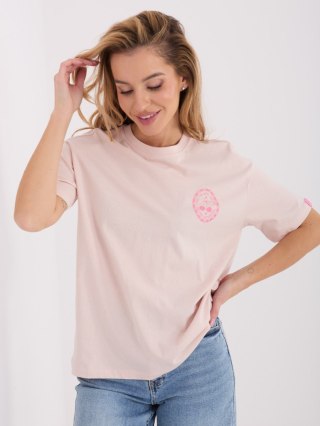 T-shirt D12022M02842A jasny różowy S