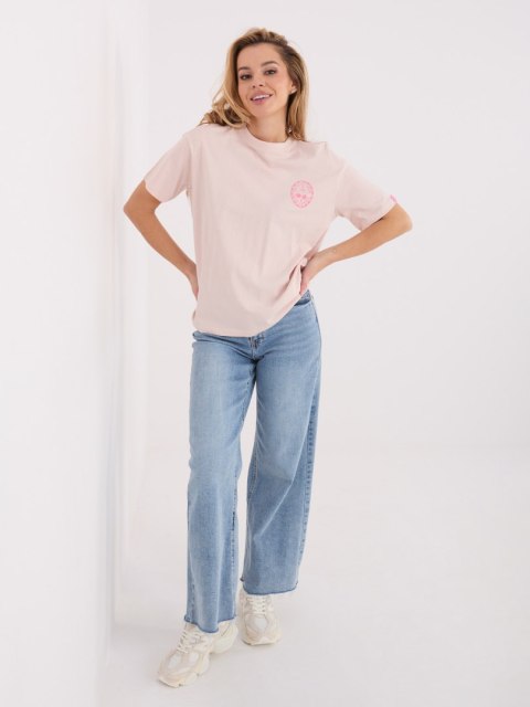 T-shirt D12022M02842A jasny różowy S