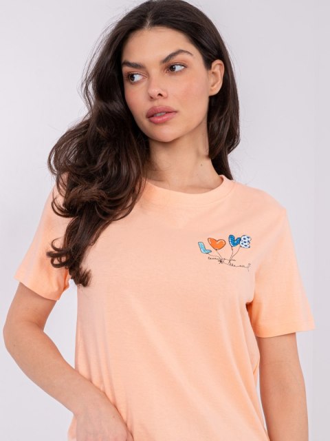 T-shirt D12022M02844A brzoskwiniowy XL
