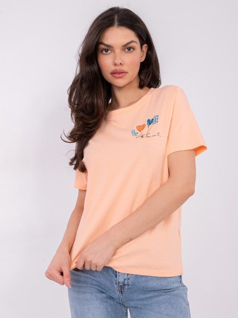 T-shirt D12022M02844A brzoskwiniowy L
