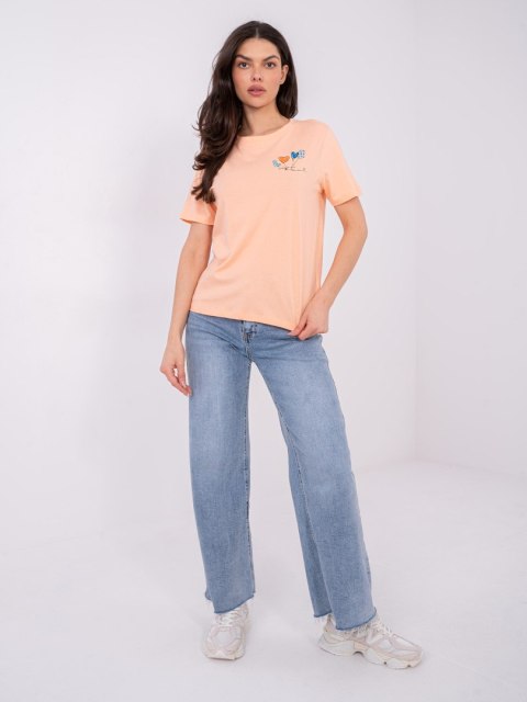 T-shirt D12022M02844A brzoskwiniowy M