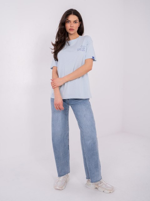 T-shirt D12022M02842A jasny niebieski S