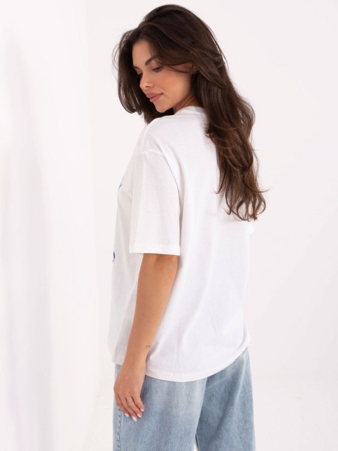 T-shirt D12083AI02799A biało-niebieski XS