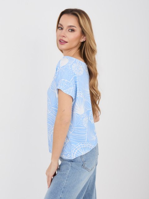 T-shirt D12110M02646F jasny niebieski L