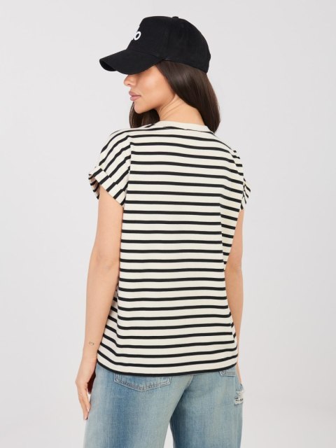 T-shirt D12127M02858A jasny beżowy L