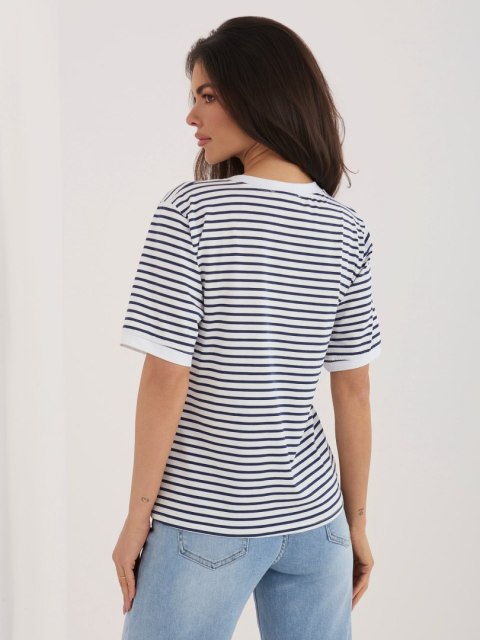 T-shirt IT-TS-20881.85 biało-granatowy