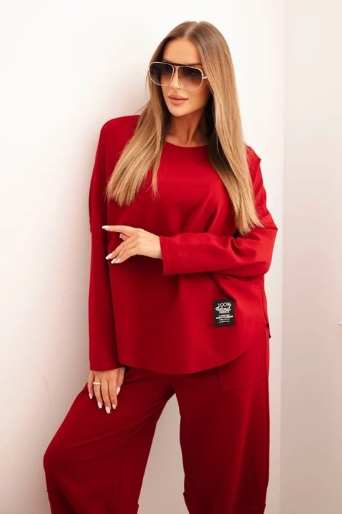 Komplet Punto Milano Winter bluza + spodnie bordowy