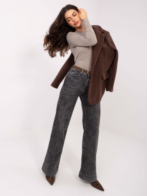 Bluzka D12099M02788A ciemny bezowy S