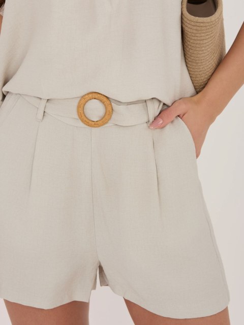 Szorty D60103M62612KA2 jasny beżowy L