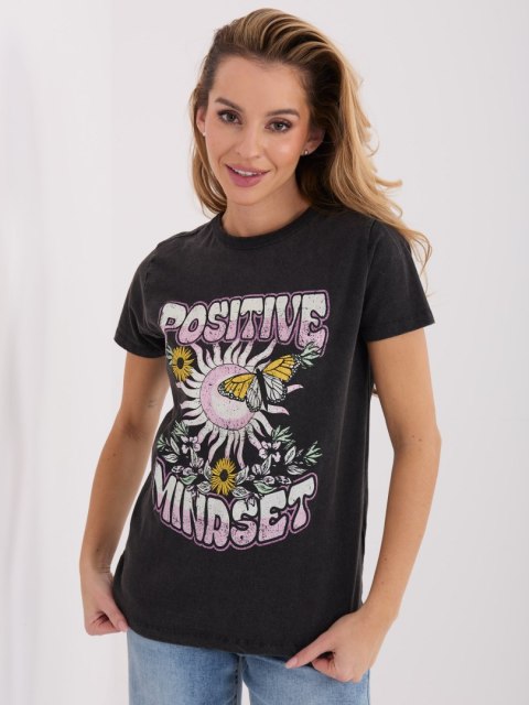 T-shirt D12048M02556K grafitowy M