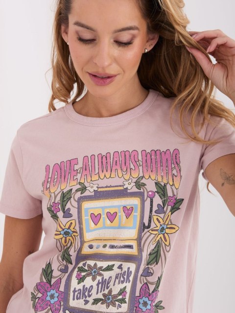 T-shirt D12048M02556K jasny różowy XL