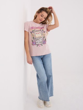 T-shirt D12048M02556K jasny różowy M