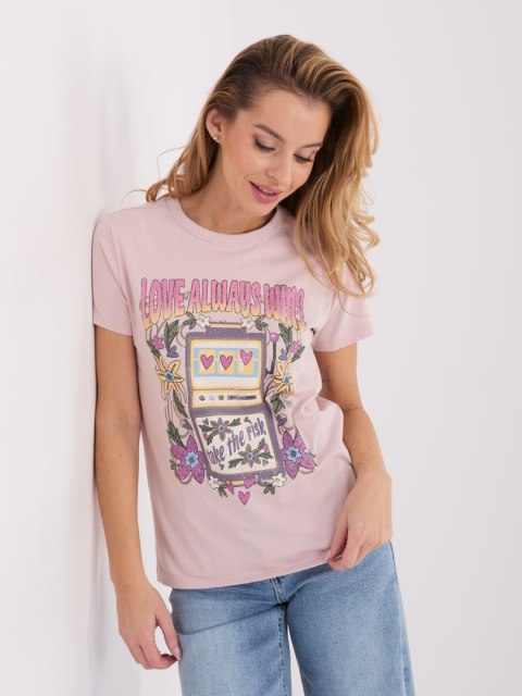 T-shirt D12048M02556K jasny różowy XS