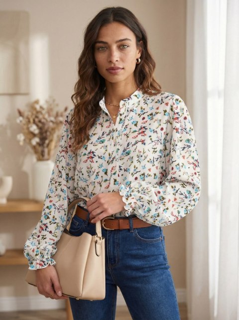 Koszula LK-KS-509972.96 biało-niebieski L/XL