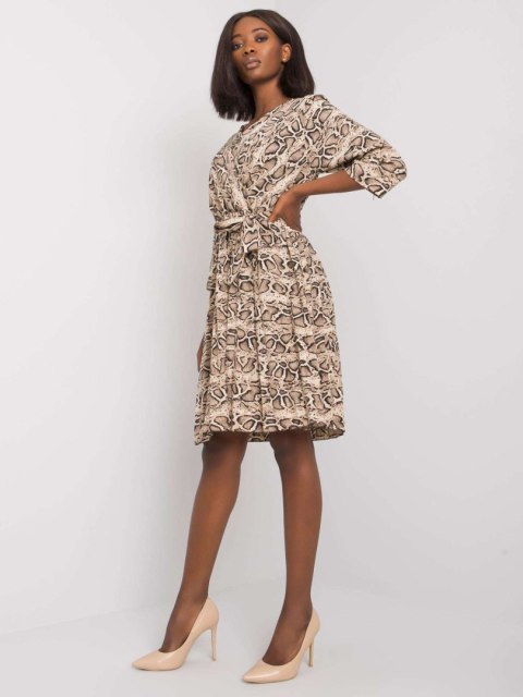 Sukienka DHJ-SK-11092A-1.91P czarno-beżowy