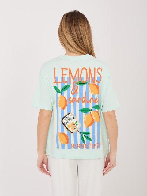 T-shirt D12022AJ02645AD mietowy L