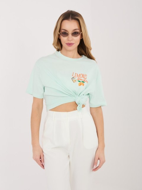 T-shirt D12022AJ02645AD mietowy L