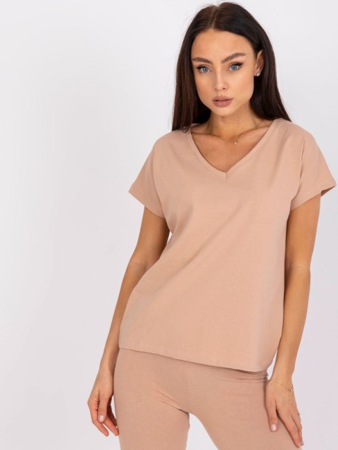 T-shirt AP-TS-A-004 camelowy S