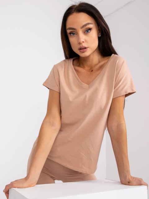 T-shirt AP-TS-A-004 camelowy S